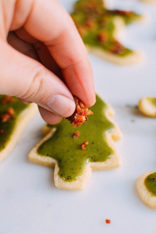 Matcha Bacon Sugar Cookies, by thewoksoflife.com