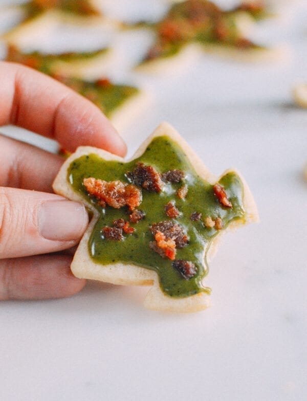 Matcha Bacon Sugar Cookies, by thewoksoflife.com