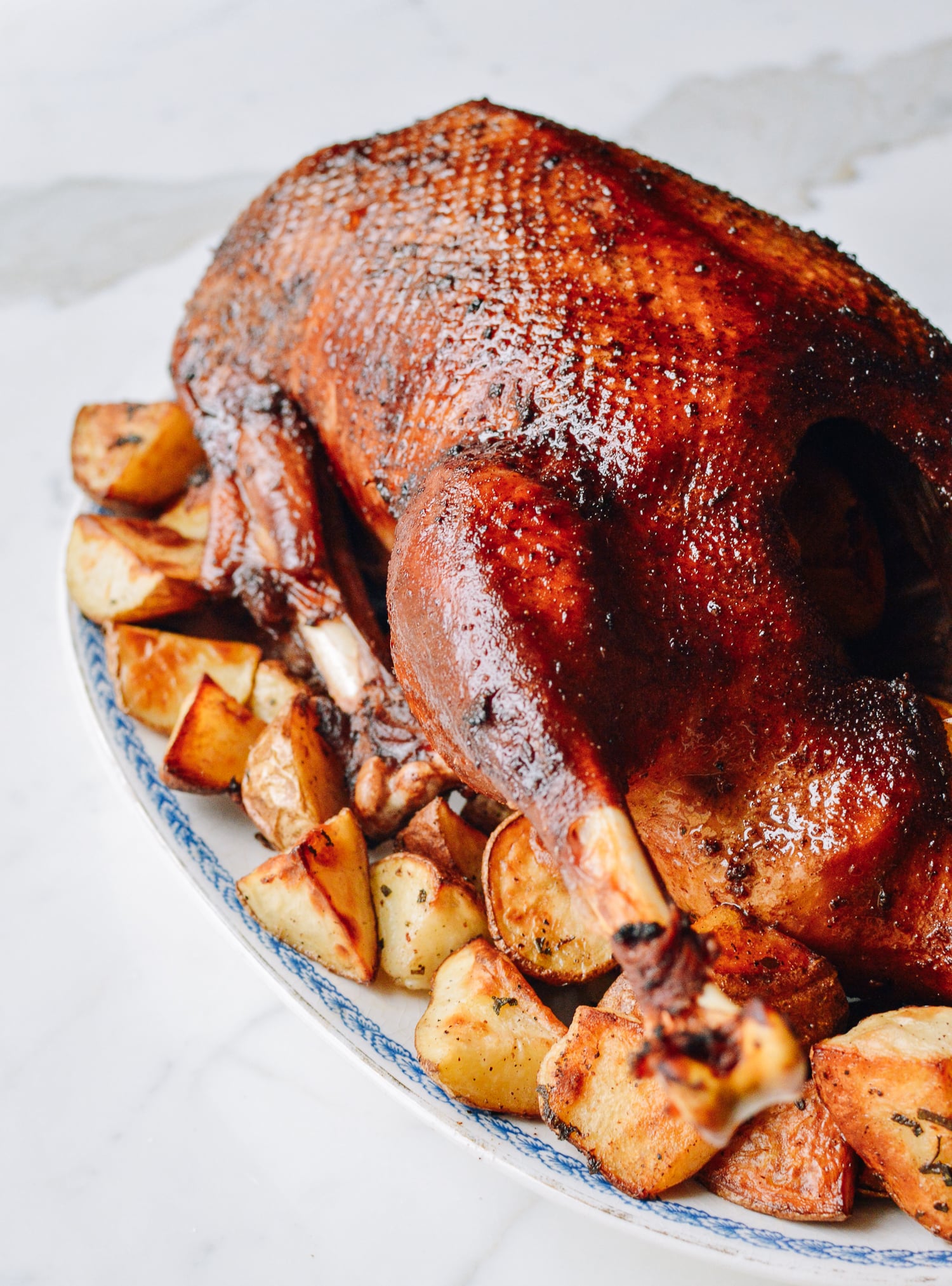 Orange Five-Spice Roast Goose and Potatoes, by thewoksoflife.com