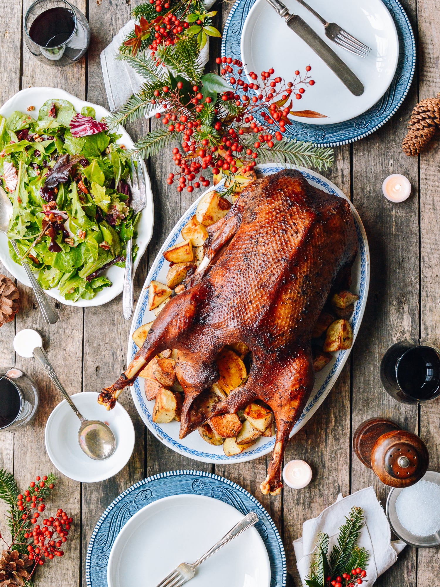 Orange Five-Spice Roast Goose and Potatoes, by thewoksoflife.com