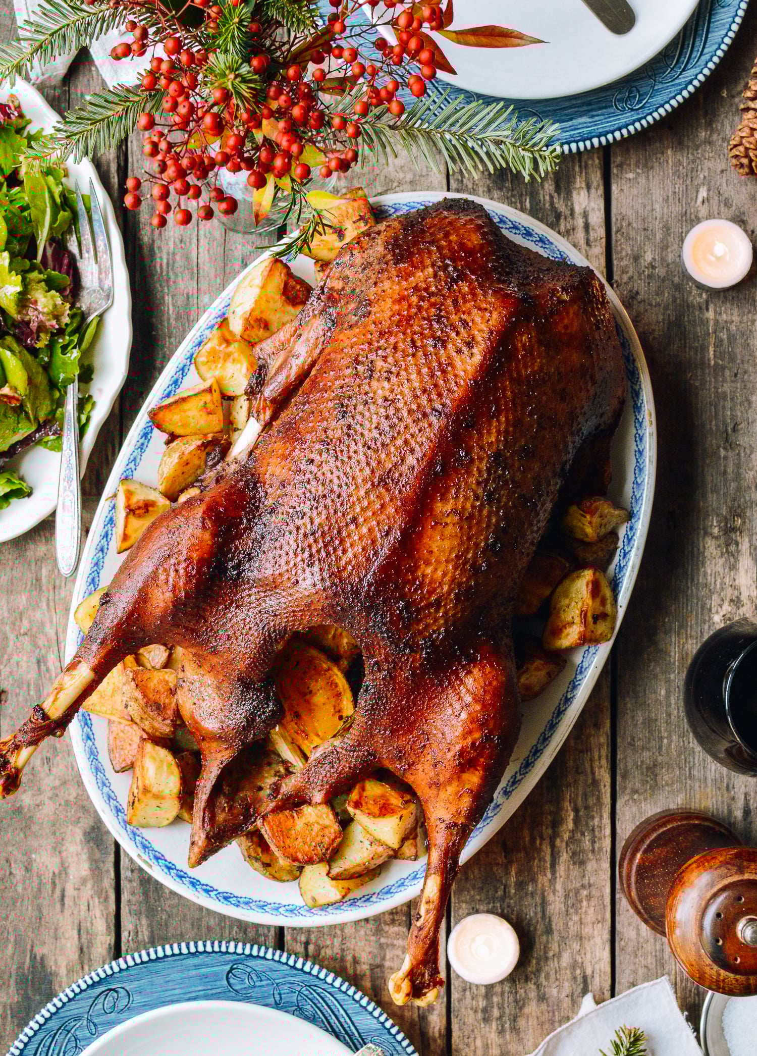 Orange Five-Spice Roast Goose and Potatoes, by thewoksoflife.com