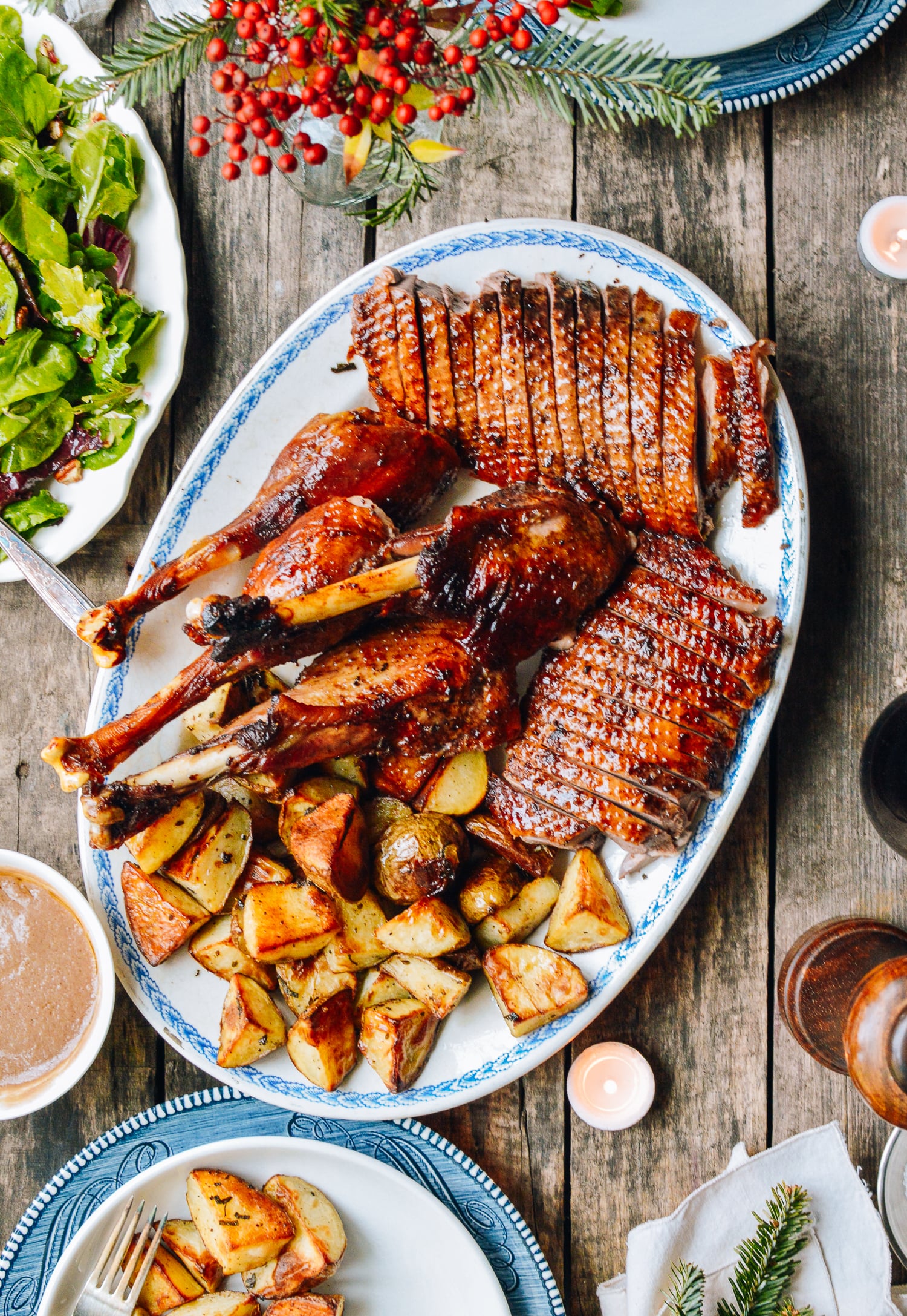 Orange Five-Spice Roast Goose and Potatoes, by thewoksoflife.com