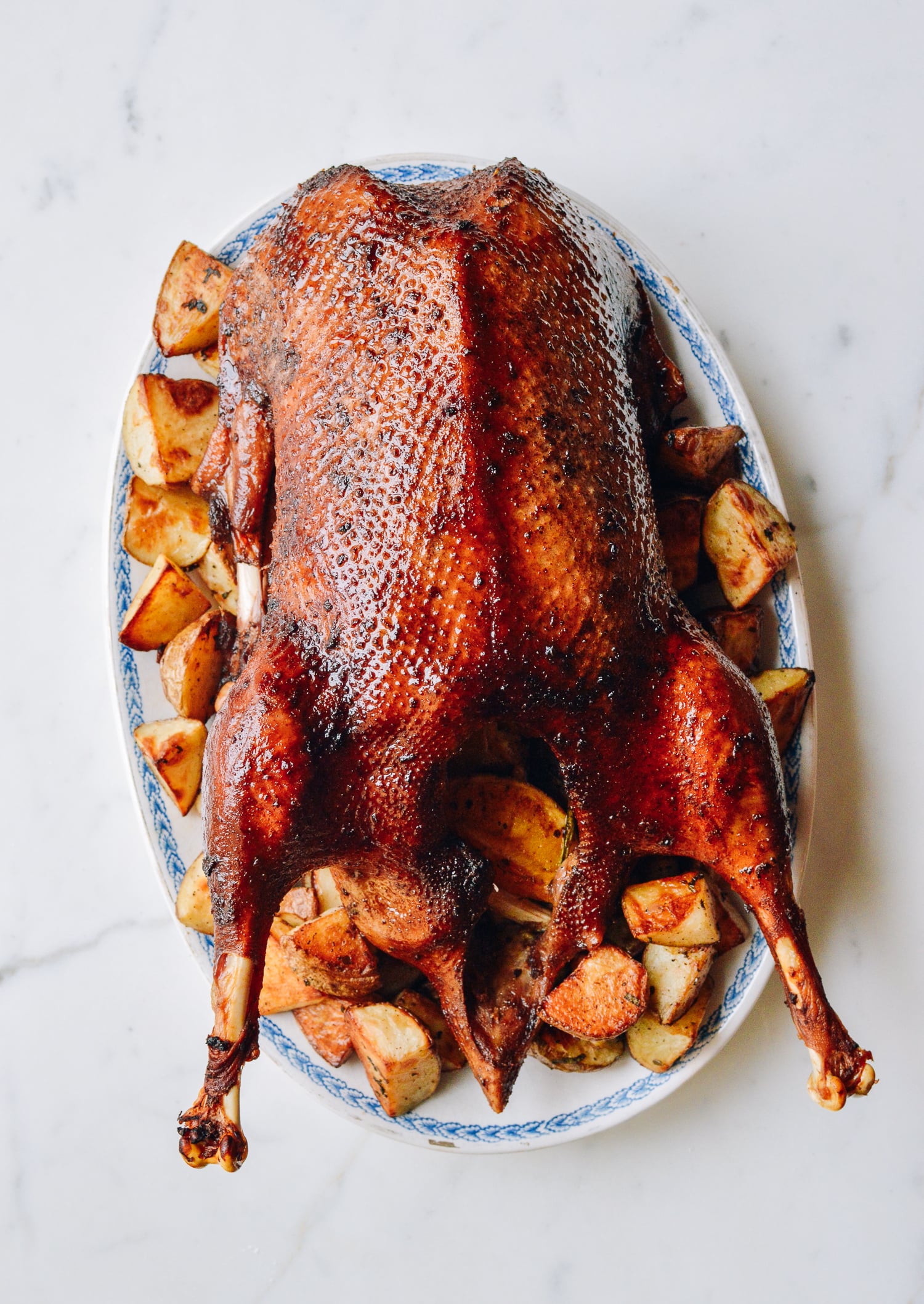 Orange Five-Spice Roast Goose and Potatoes, by thewoksoflife.com