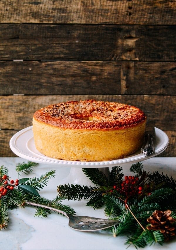 Olive Oil Pecan Rum Cake, by thewoksoflife.com