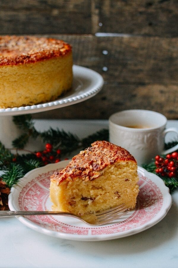 Olive Oil Pecan Rum Cake, by thewoksoflife.com