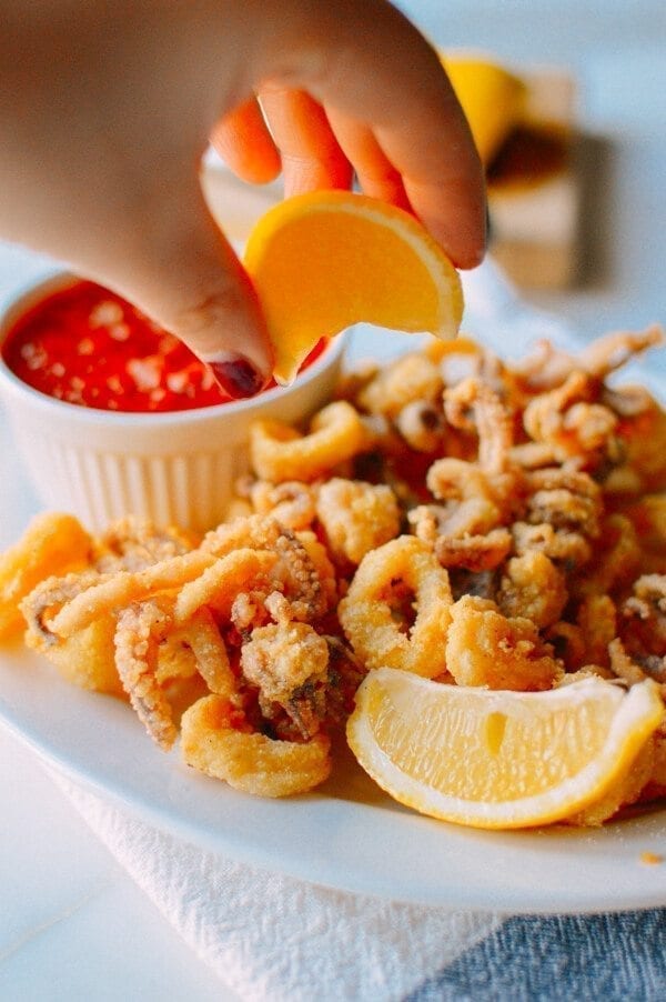 Fried Calamari, by thewoksoflife.com