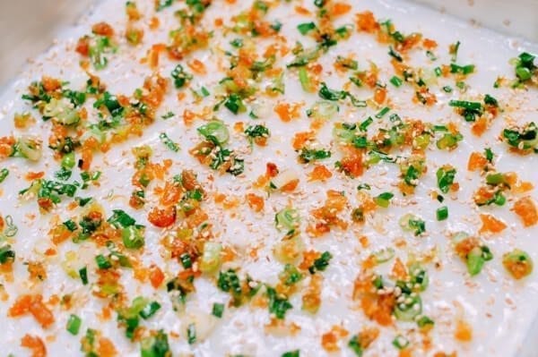 Homemade rice noodles (cheung fun), by thewoksoflife.com