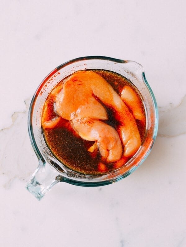 Soy Glazed Chicken Breast with Scallion Ginger Oil, by thewoksoflife.com