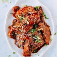 Sweet and Sour Pork Chops, by thewoksoflife.com
