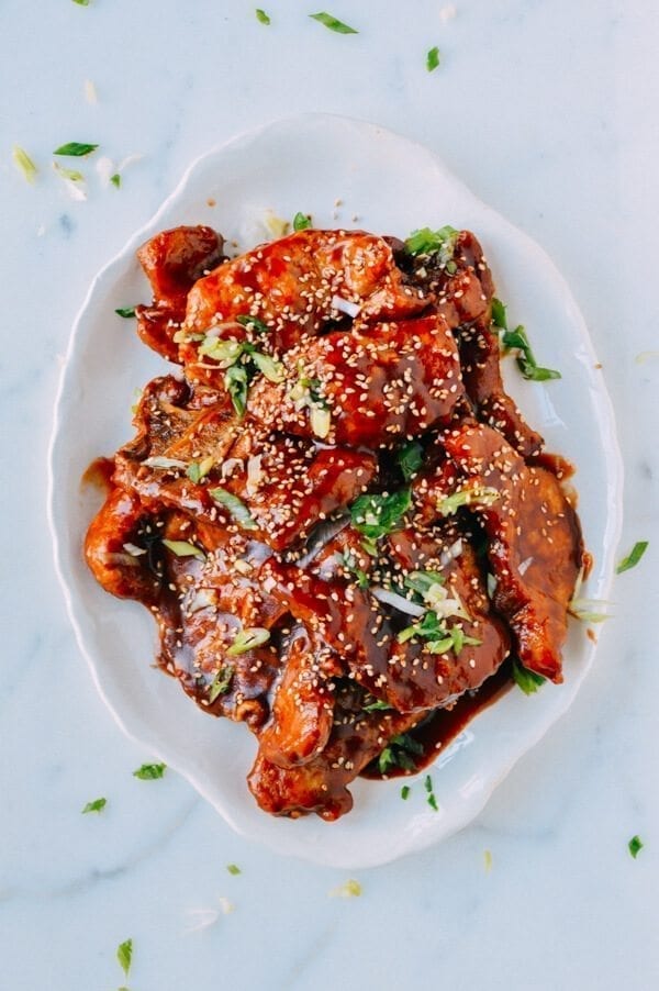 Sweet and Sour Pork Chops, by thewoksoflife.com