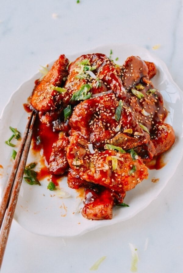 Sweet and Sour Pork Chops, by thewoksoflife.com