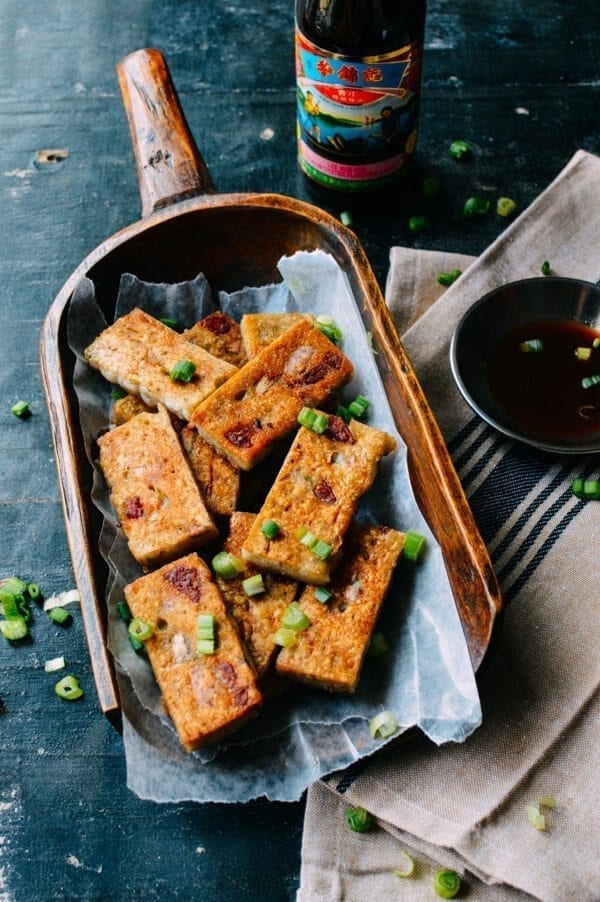 Crispy Taro Cake, by thewoksoflife.com