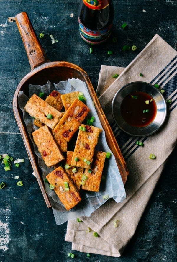 Crispy Taro Cake, by thewoksoflife.com