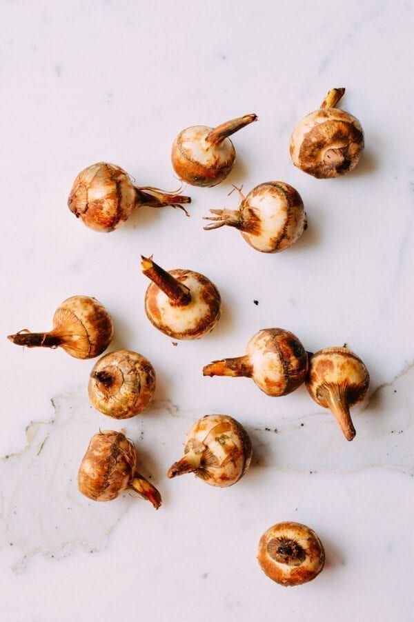 Cantonese Style Braised Pork Belly with Arrowroot, by thewoksoflife.com