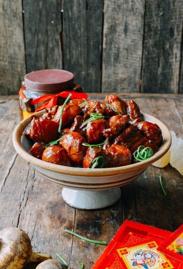 Cantonese Style Braised Pork Belly with Arrowroot, by thewoksoflife.com