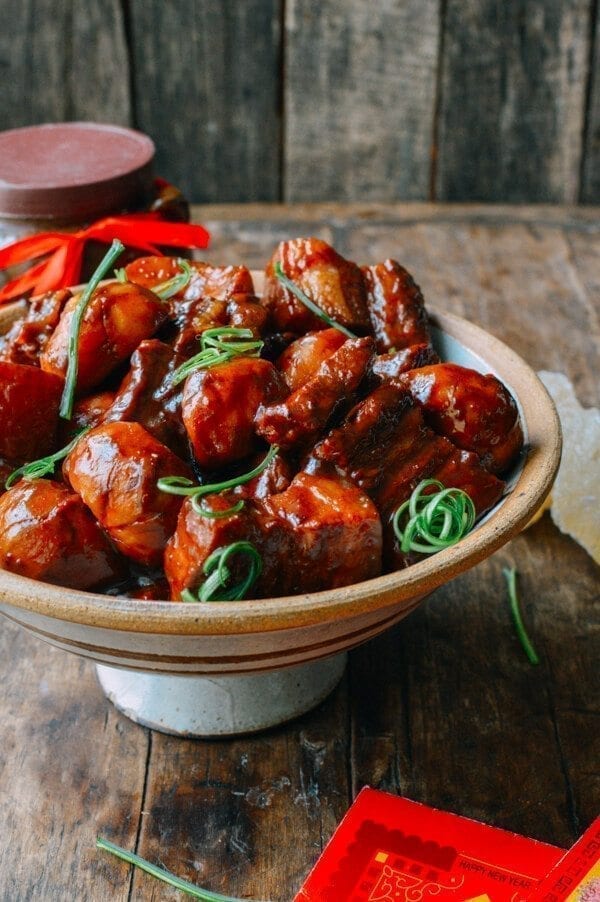 Cantonese Style Braised Pork Belly with Arrowroot, by thewoksoflife.com