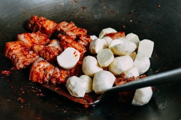 Cantonese Style Braised Pork Belly with Arrowroot, by thewoksoflife.com