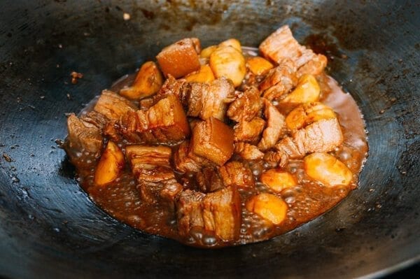 Cantonese Style Braised Pork Belly with Arrowroot, by thewoksoflife.com