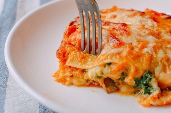 Butternut Squash Lasagna, by thewoksoflife.com