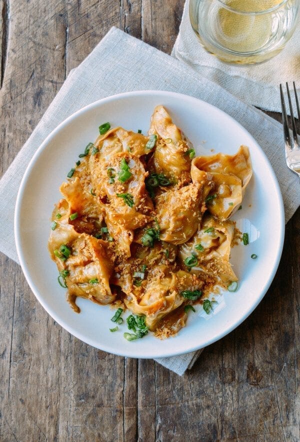 Shiitake Mushroom Tortellini w/ Soy Cream Sauce, by thewoksoflife.com