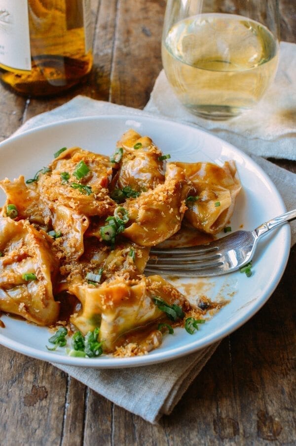 Shiitake Mushroom Tortellini w/ Soy Cream Sauce, by thewoksoflife.com