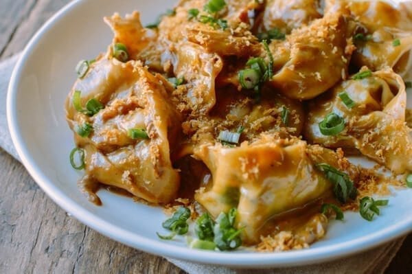 Shiitake Mushroom Tortellini w/ Soy Cream Sauce, by thewoksoflife.com