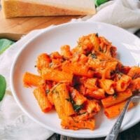 Orange Pasta, by thewoksoflife.com