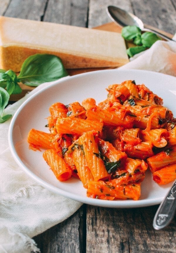 Orange Pasta, by thewoksoflife.com