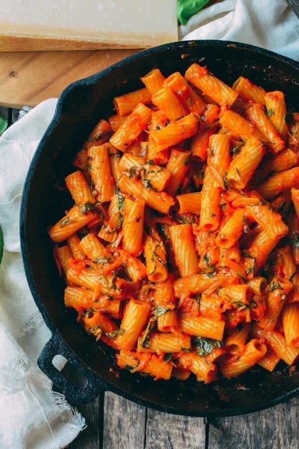Orange Pasta, by thewoksoflife.com