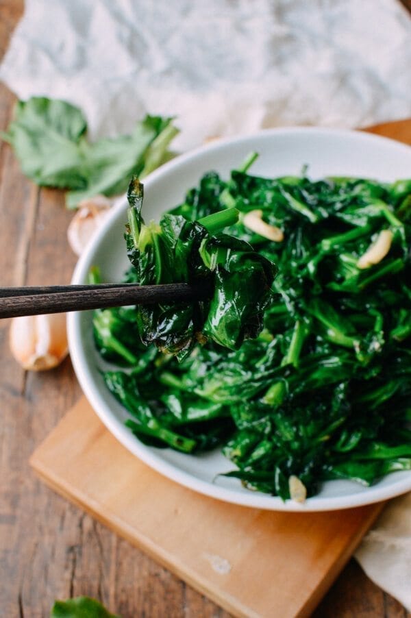 Pea Tips Stir-fry, by thewoksoflife.com