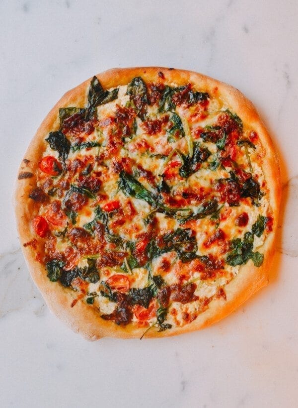 Veggie Pizza, by thewoksoflife.com