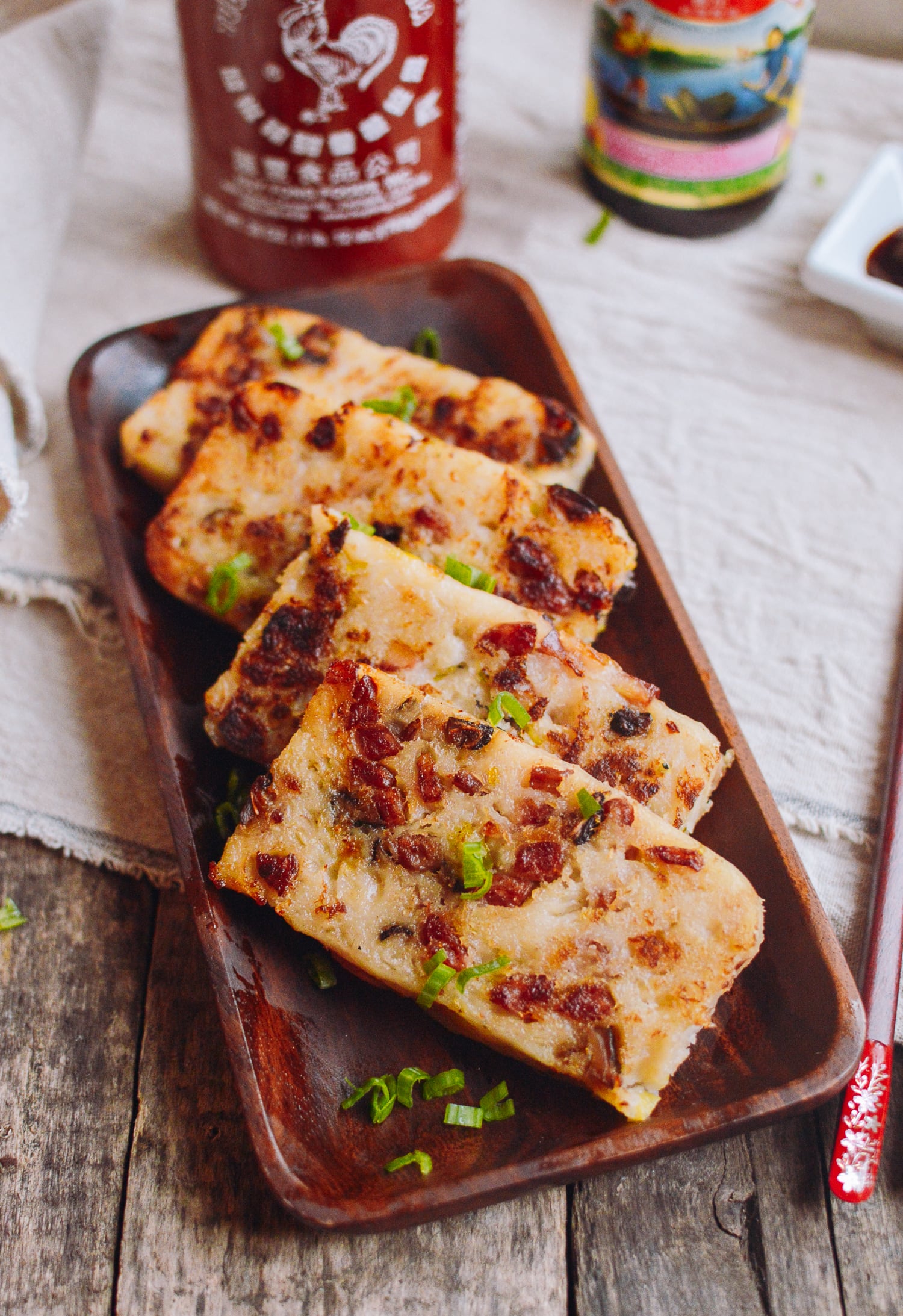 Turnip Cake (Lo Bak Go), by thewoksoflife.com