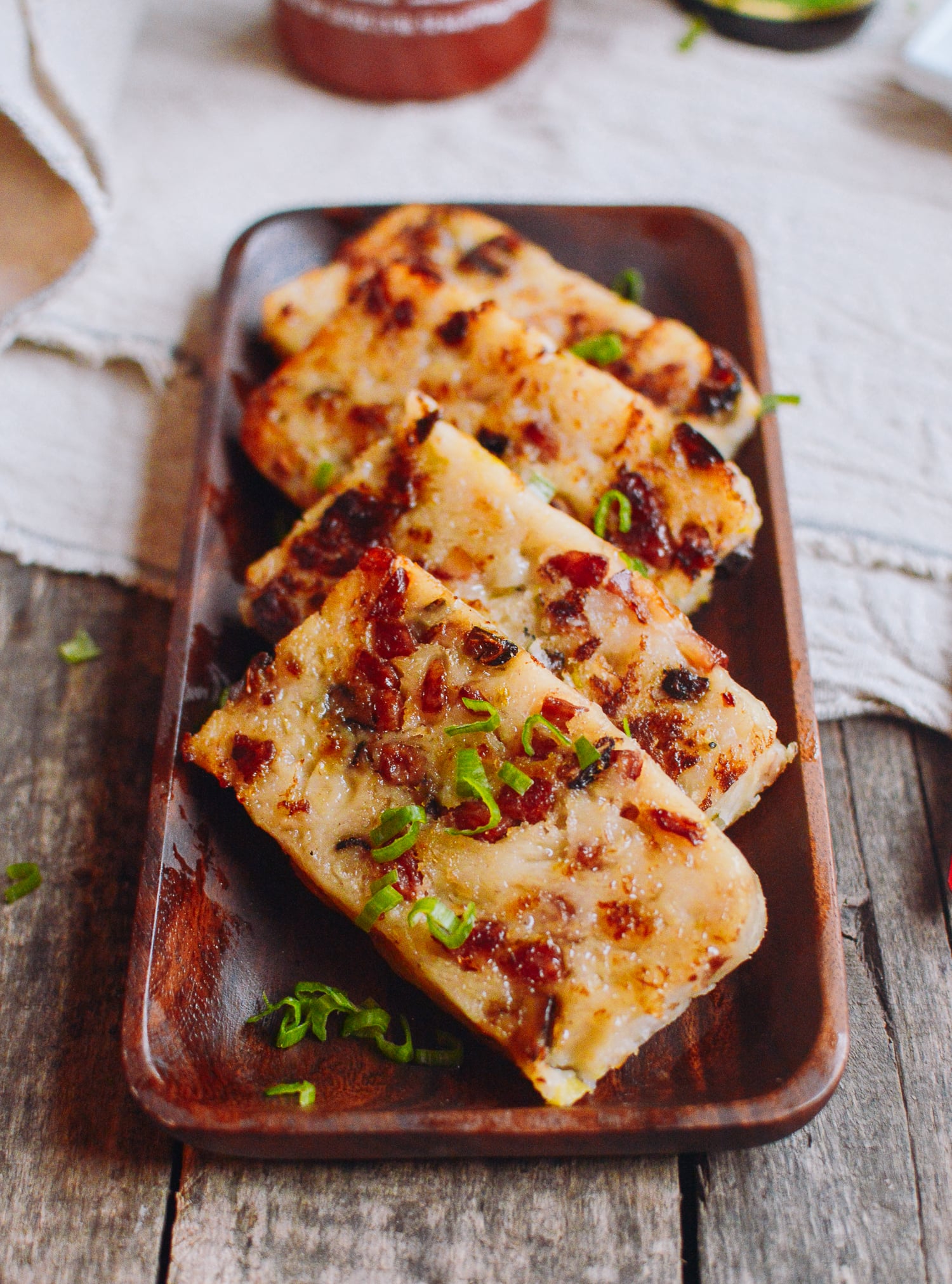 Turnip Cake (Lo Bak Go), by thewoksoflife.com