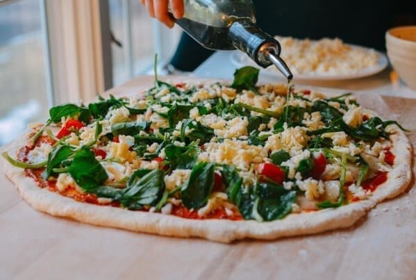 Veggie Pizza, by thewoksoflife.com