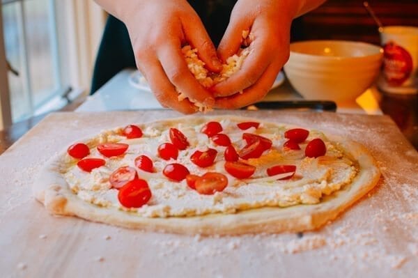 Veggie Pizza, by thewoksoflife.com