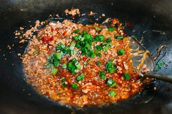 Ants Climbing a Tree (Sichuan Glass Noodle Stir-fry), by thewoksoflife.com