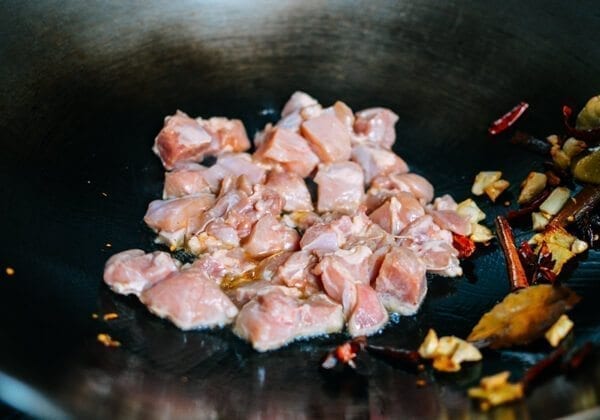Big Plate Chicken (Chinese Da Pan Ji) with Noodles, by thewoksoflife.com