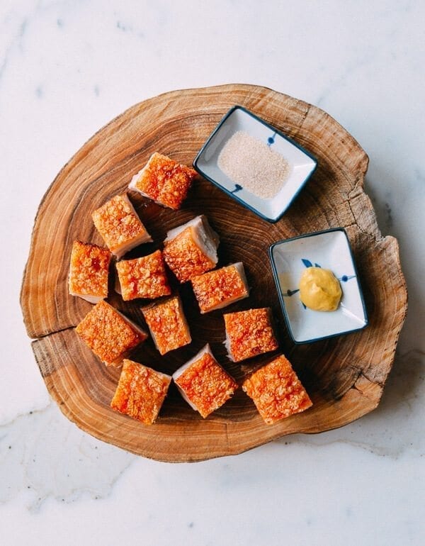 Cantonese Roast Pork Belly, by thewoksoflife.com