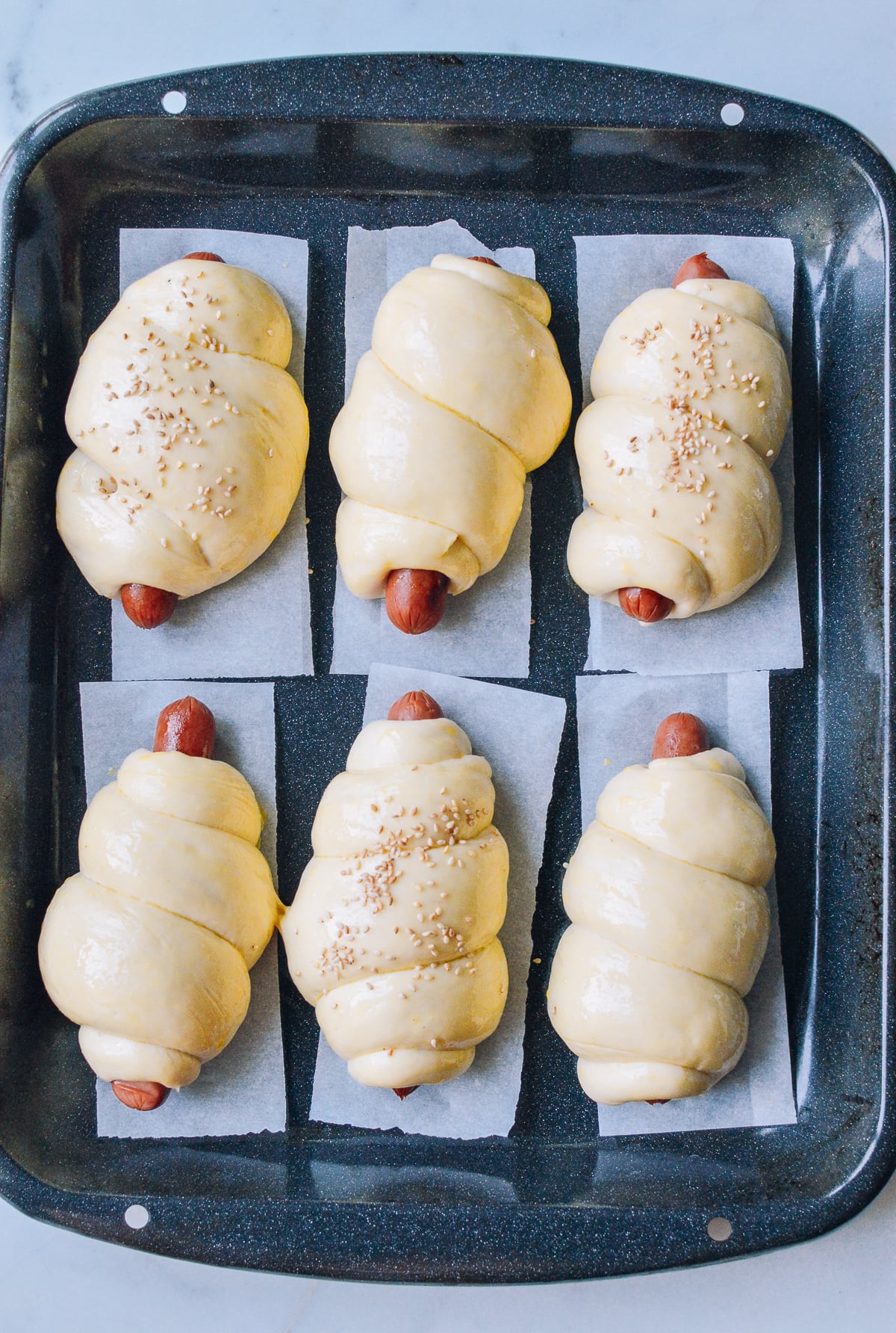 Chinese Hot Dog Buns, by thewoksoflife.com