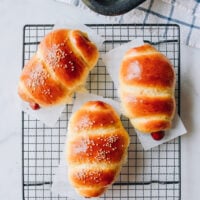 Chinese Hot Dog Buns, by thewoksoflife.com