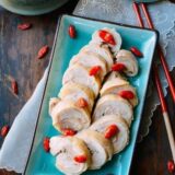 Chinese de-boned drunken chicken