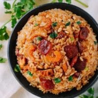 Sticky Rice with Chinese Sausage, by thewoksoflife.com