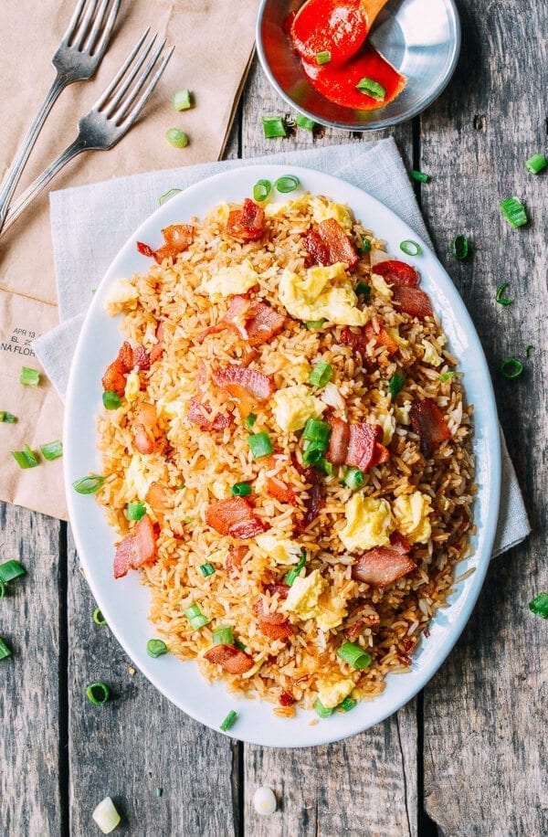 Bacon and Egg Fried Rice, by thewoksoflife.com