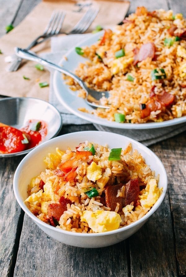 Bacon and Egg Fried Rice, by thewoksoflife.com