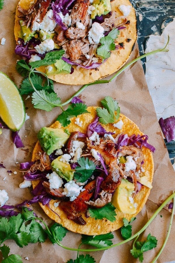 Carnitas Tacos, by thewoksoflife.com