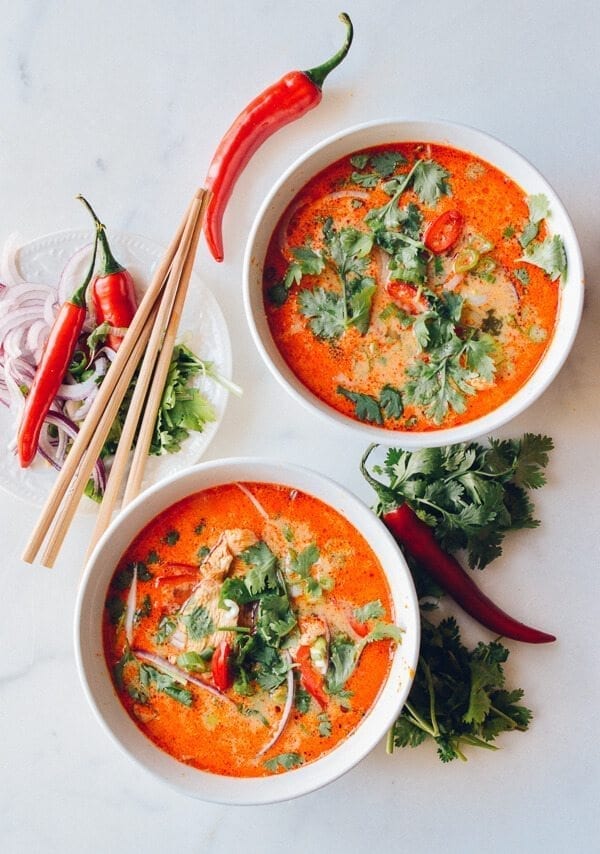 15 Minute Coconut Curry Noodle Soup, by thewoksoflife.com
