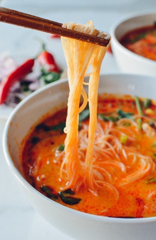 15 Minute Coconut Curry Noodle Soup, by thewoksoflife.com