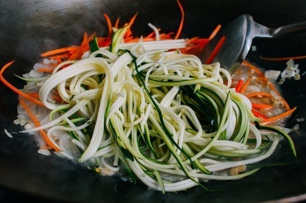 Vegetable Noodles with Shrimp, by thewoksoflife.com