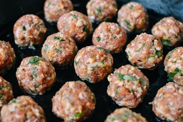 Meatball Banh Mi, by thewoksoflife.com