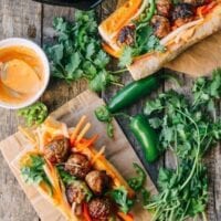 Meatball Banh Mi Recipe, by thewoksoflife.com